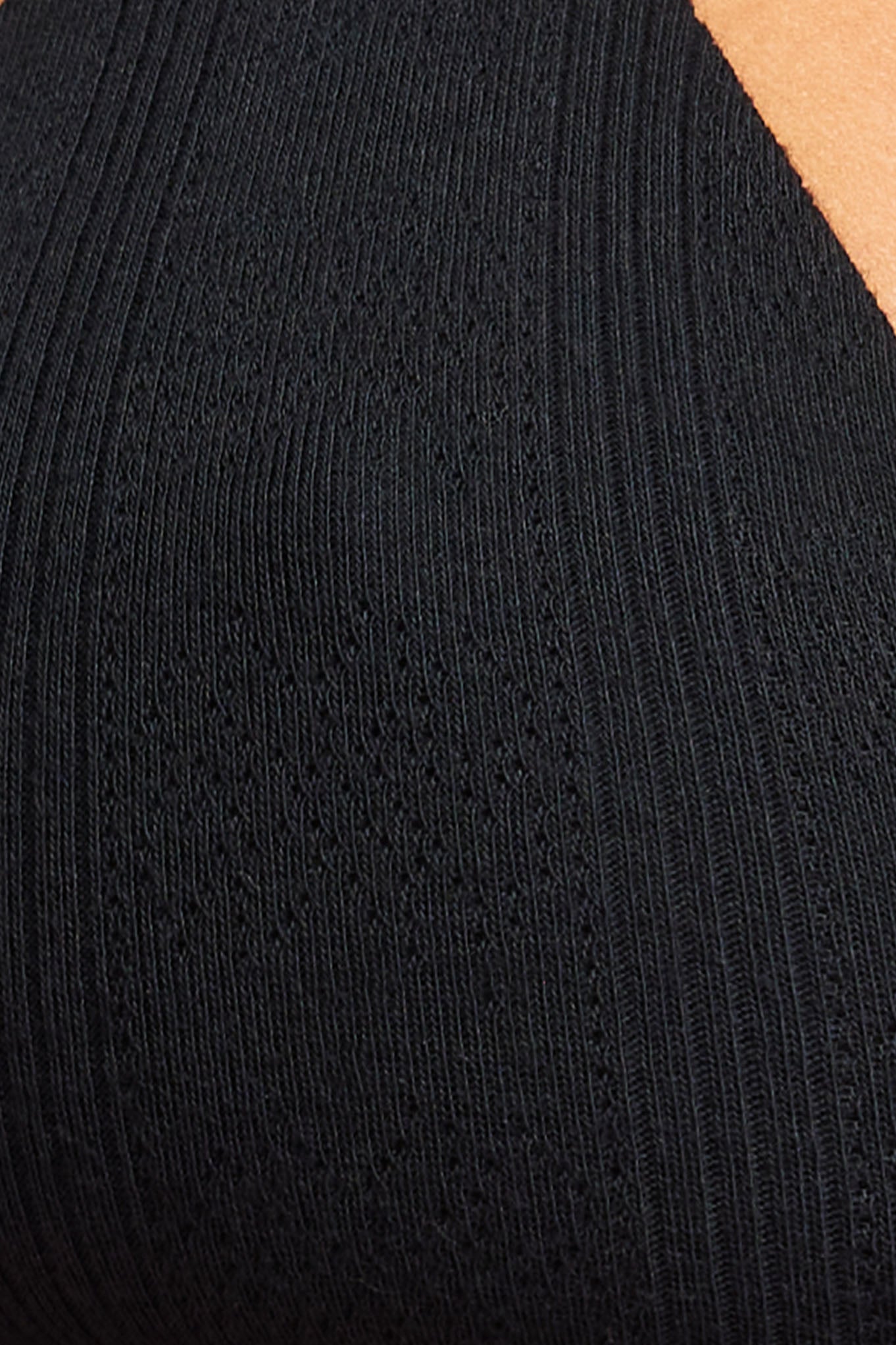 Pointelle Mini Bra in Black